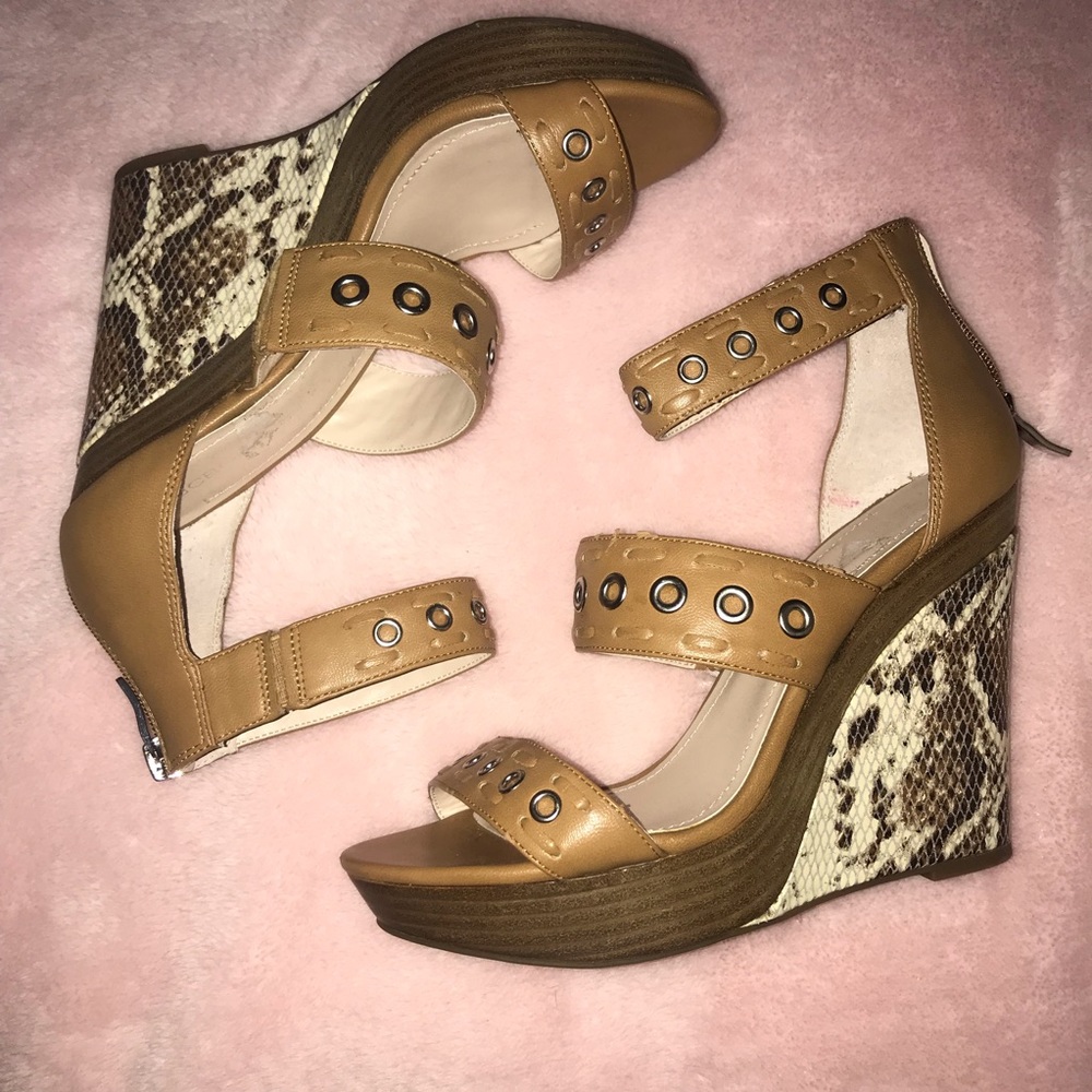 Bcbgeneration Camel Colored Wedges - image 1